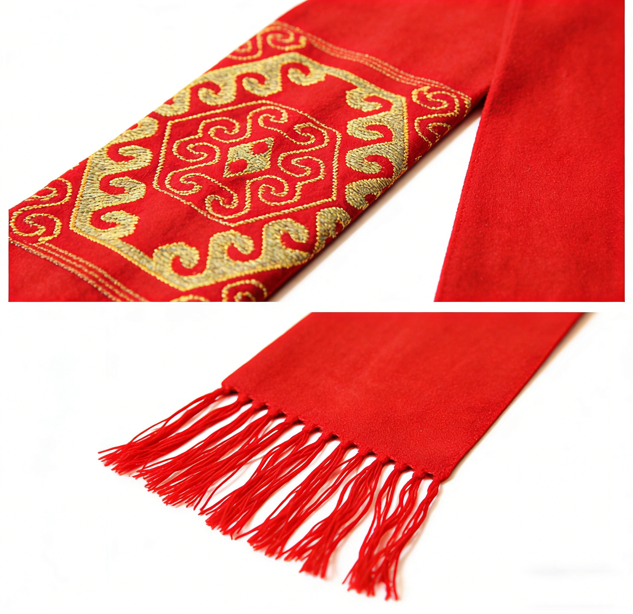 Light Luxury Double-sided Craft Brocade Scarf