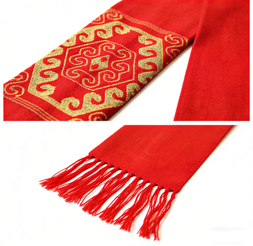 Light Luxury Double-sided Craft Brocade Scarf