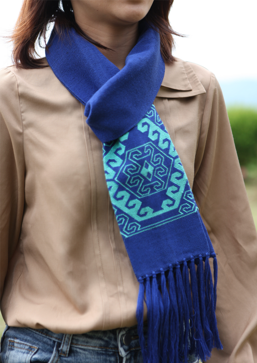Light Luxury Double-sided Craft Brocade Scarf