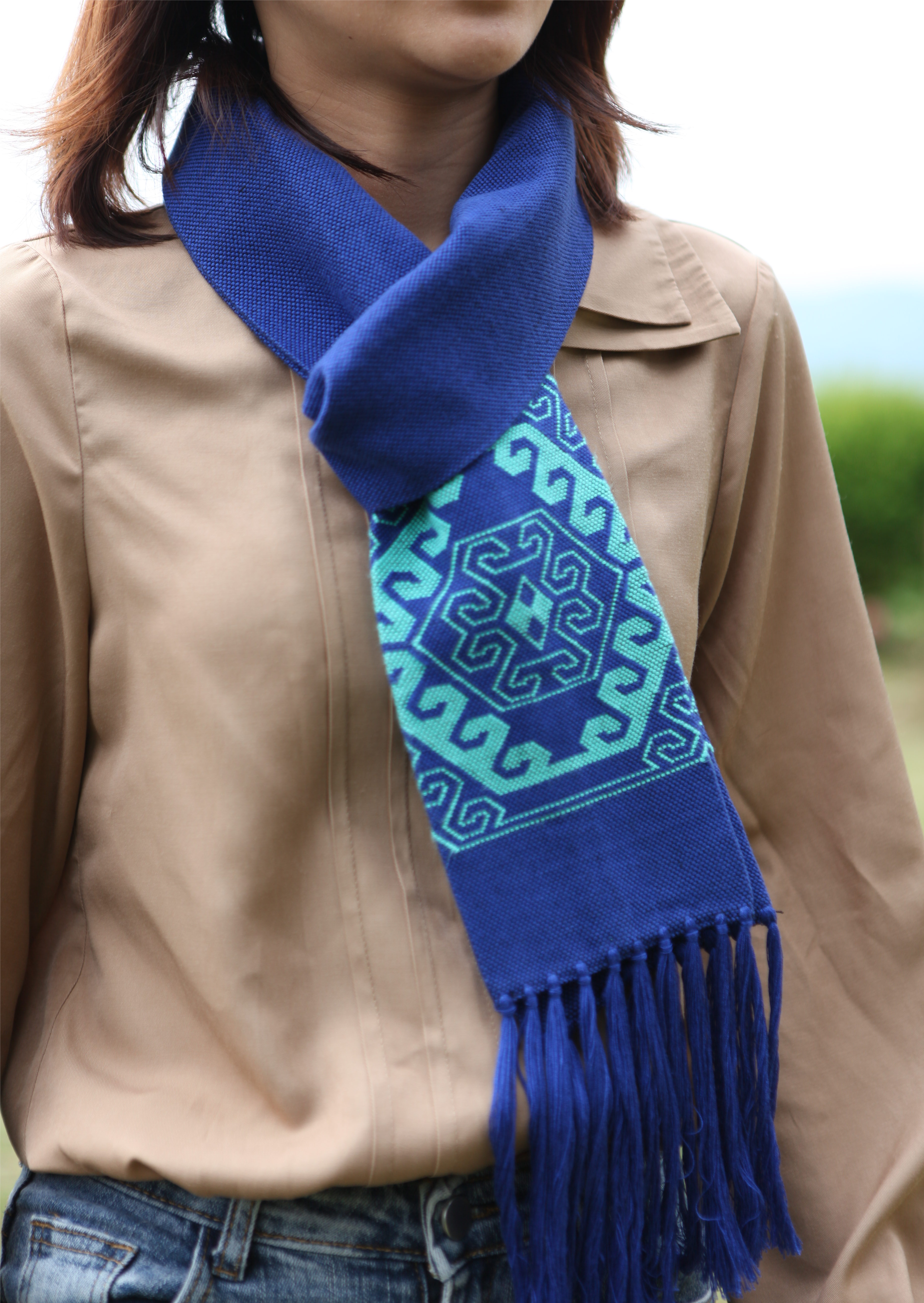 Light Luxury Double-sided Craft Brocade Scarf